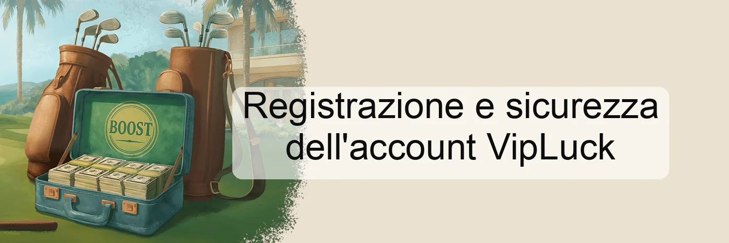 Registrazione e sicurezza dell'account VipLuck